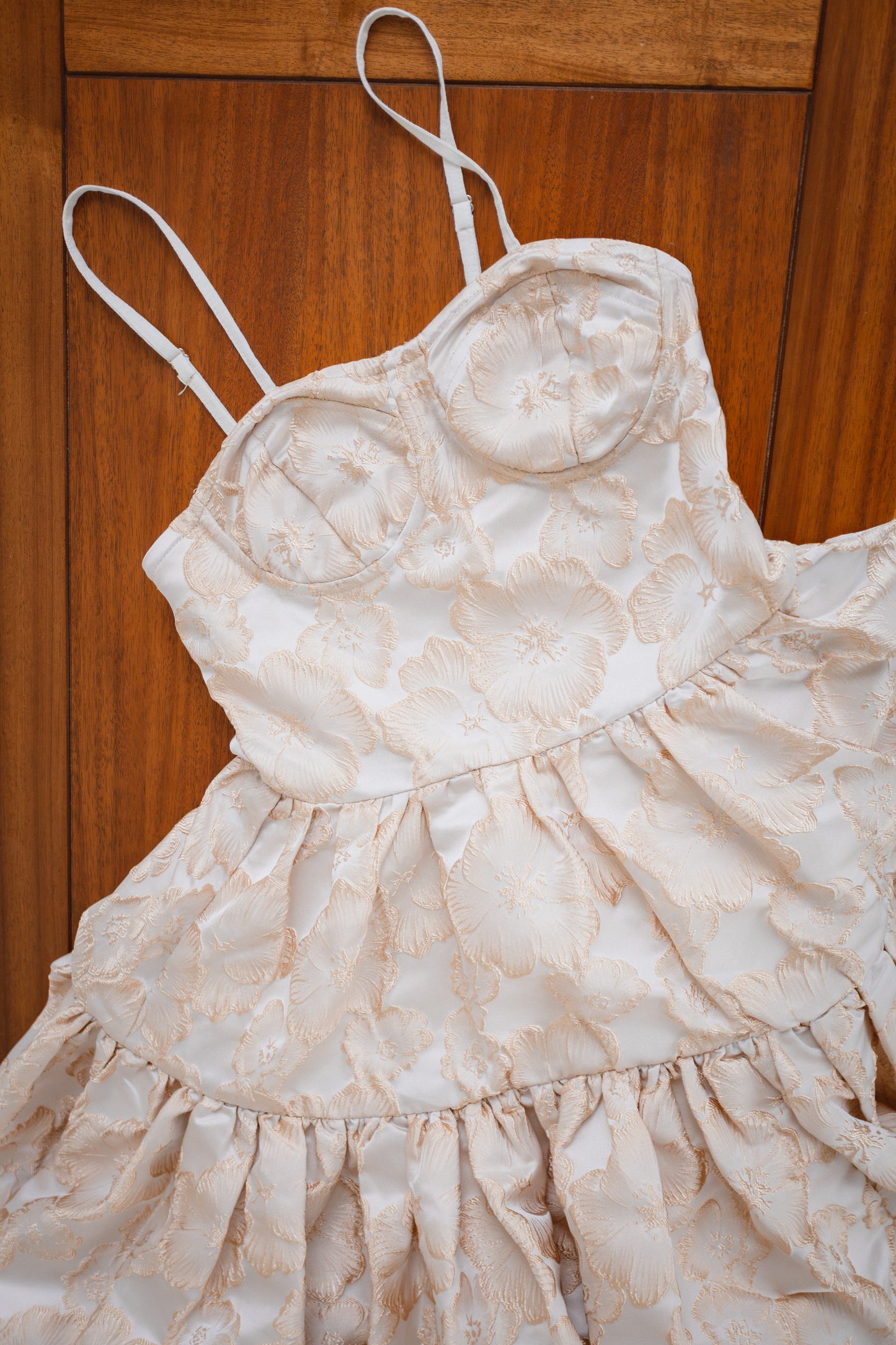 DIGMAJE FLOWER BUSTIER DRESS