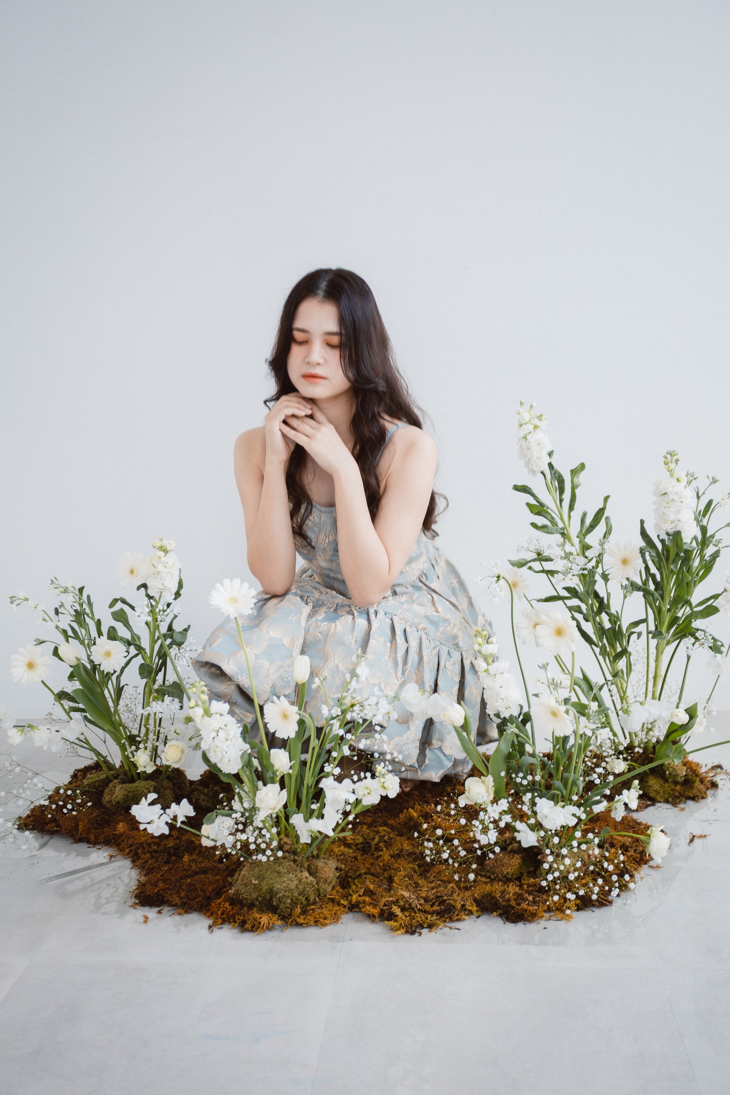 DIGMAJE FLOWER BUSTIER DRESS