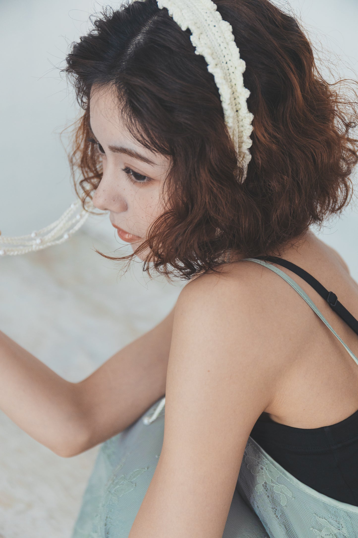 Larme head dress – 涙のあとに残る光